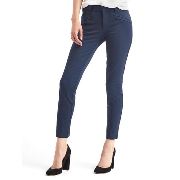 navy skinny ankle pants